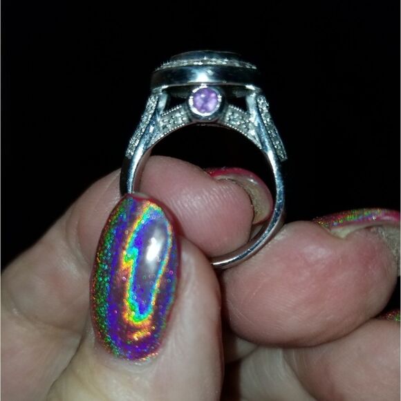 HELZBERG LIMITED EDITION PERIDOT 14KโWHITE GOLD RING!๐๐๐ - Picture 1 of 5